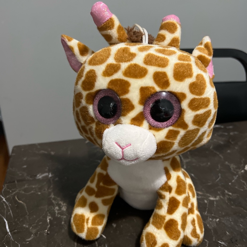 Giraffe Plush Toy with Pink Accents